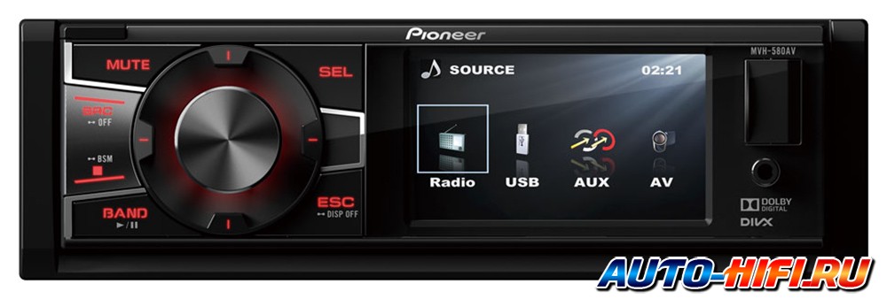 Автомагнитола Pioneer MVH-580AV Автомагнитола Pioneer MVH-580AV