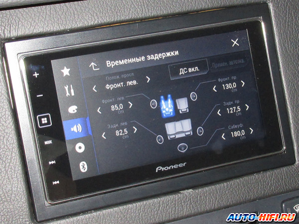 Настройка временной коррекции в Pioneer SPH-DA120 Настройка временной коррекции в Pioneer SPH-DA120
