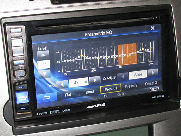 Сохранение пресетов эквалайзера Alpine IVE-W585BT Сохранение пресетов эквалайзера Alpine IVE-W585BT