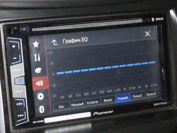 Регулировка эквалайзера в автомагнитоле Pioneer AVH-X2700BT Регулировка эквалайзера в автомагнитоле Pioneer AVH-X2700BT