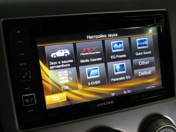 Настройки звука Alpine INE-W990BT Настройки звука Alpine INE-W990BT
