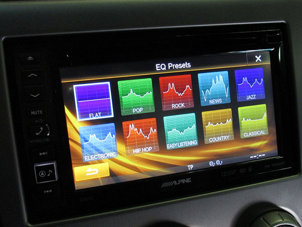 Предустановки эквалайзера в Alpine INE-W990BT Предустановки эквалайзера в Alpine INE-W990BT
