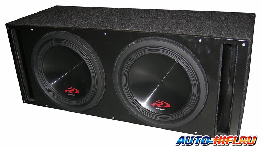Сабвуфер в корпусе с фазоинвертером Alpine SWR-12D4 x 2 vented box Сабвуфер в корпусе с фазоинвертером Alpine SWR-12D4 x 2 vented box