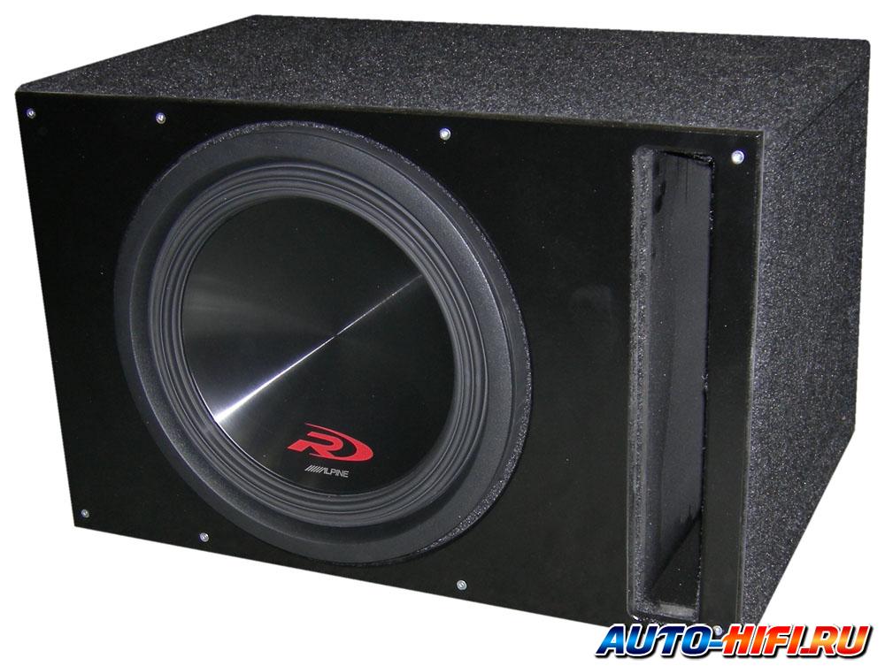 Сабвуфер в корпусе с фазоинвертером Alpine SWR-12D4 vented box Сабвуфер в корпусе с фазоинвертером Alpine SWR-12D4 vented box
