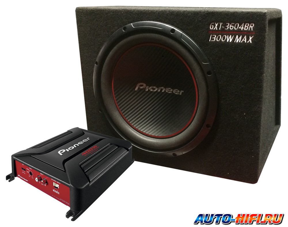 Комплект «сабвуфер + усилитель» Pioneer GXT-3604BR Комплект «сабвуфер + усилитель» Pioneer GXT-3604BR